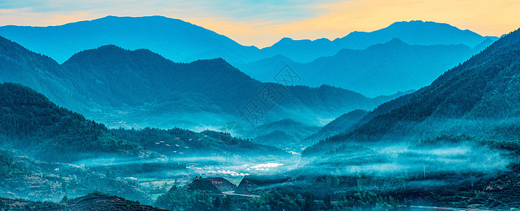 仙境山群山叠嶂背景