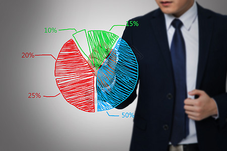 商务统计图商务大领带高清图片