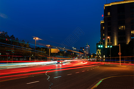 城市夜景车流图片