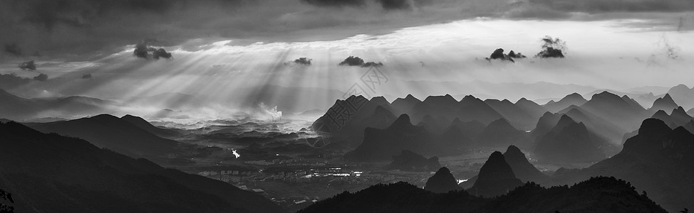 黑色banner破晓背景