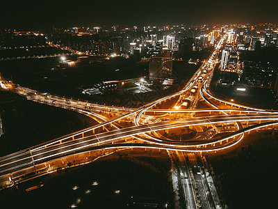 城市立交桥夜景背景图片