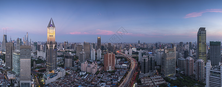 城市俯瞰夜景上海城市风光全景图背景