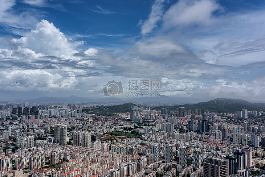 鸟瞰城市图片