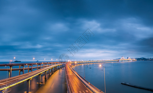 海夜景跨海大桥背景