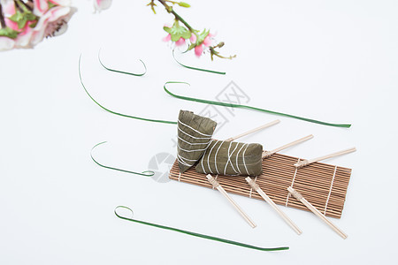 竹子背景图端午中国风粽子创意拍摄背景
