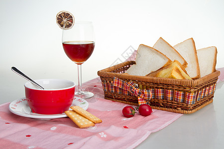 家庭野餐红酒桌布素材高清图片
