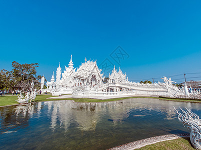 泰国白庙泰国清迈的寺庙背景