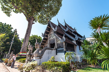 双龙寺泰国清迈的寺庙背景