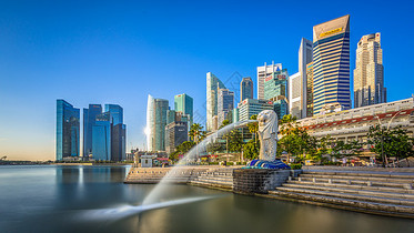 新加坡地标建筑鱼尾狮图片
