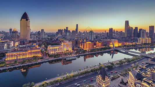 天津欢乐谷天津五大院夜景背景