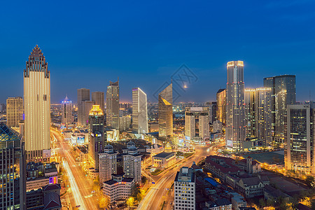 南京路夜景小白楼夜色背景