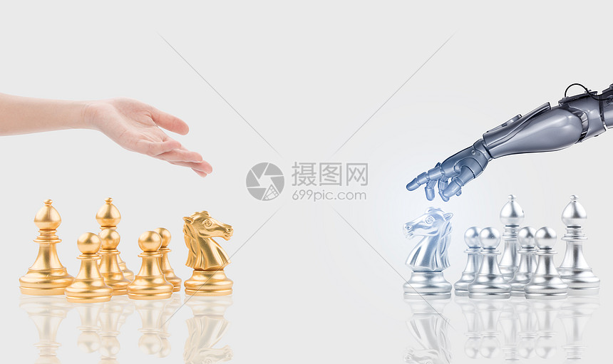 下国际象棋的机器人图片