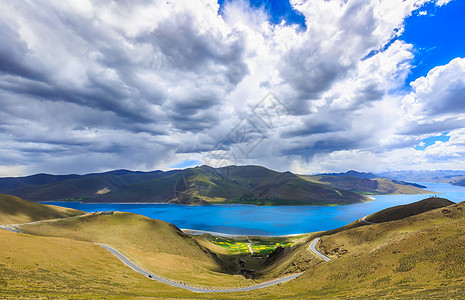 羊措雍措西藏羊左雍措湖美丽风光背景