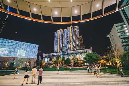 上海商业广场背景