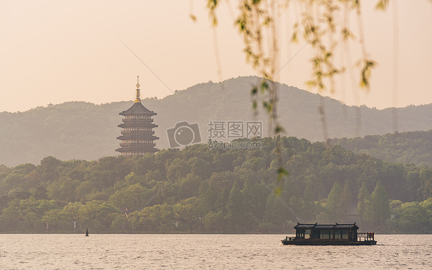 杭州西湖清晨图片