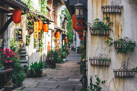 小河风景杭州小河直街背景