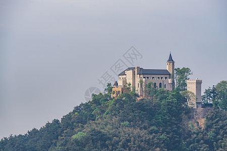 莫干山顶峰拍摄背景图片