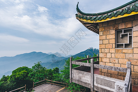 莫干山顶峰拍摄背景图片