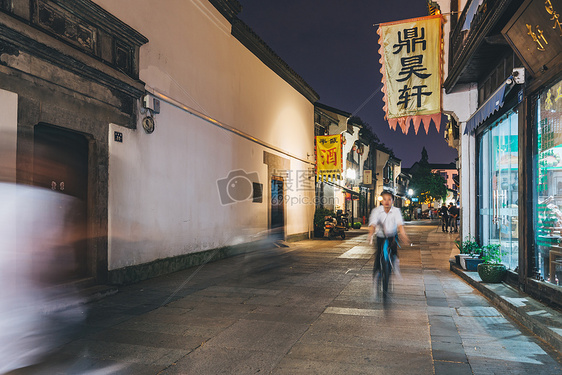 杭州清河坊街模糊景色图片