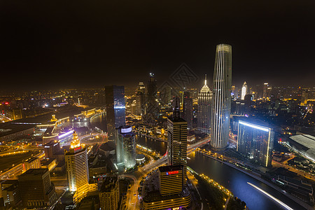 天津城市建筑夜景高清图片