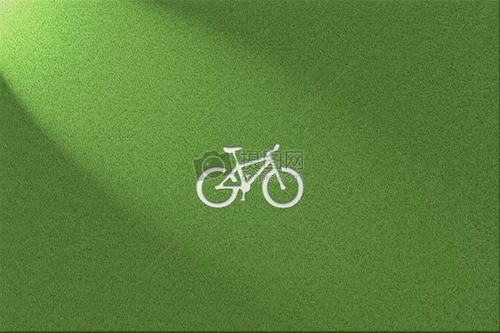 绿色环保健康草地背景共享单车图片