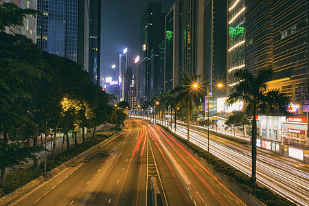 香港街头公路车流高清图片