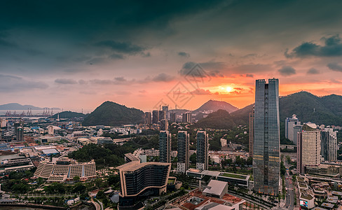 日落南山背景图片