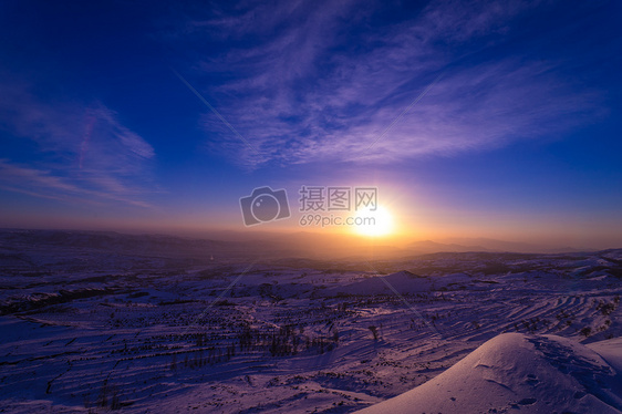 雪乡的日出图片