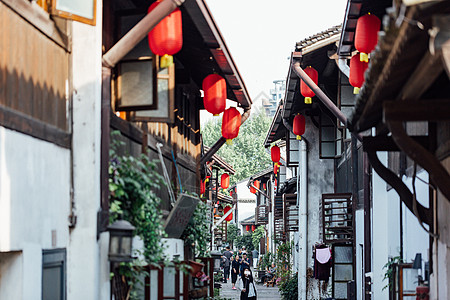 阳光下的街道图片阳光下的杭州小河直街背景