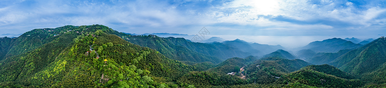 户外大图莫干山顶峰全景自然风景背景