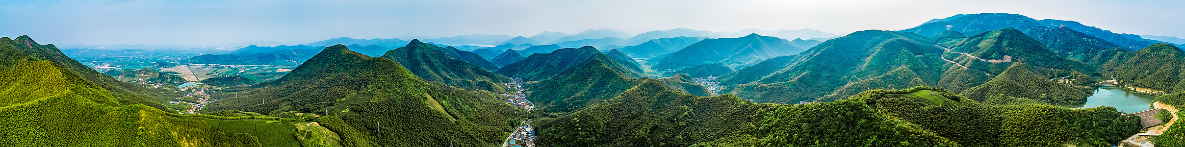 大森林莫干山顶峰全景自然风景背景