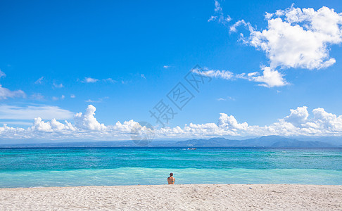 海人印度尼西亚巴厘岛的海背景