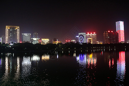 夜景 南宁 华灯初上高清图片