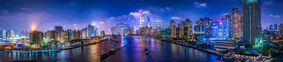 上海的城市夜景高楼大厦图片
