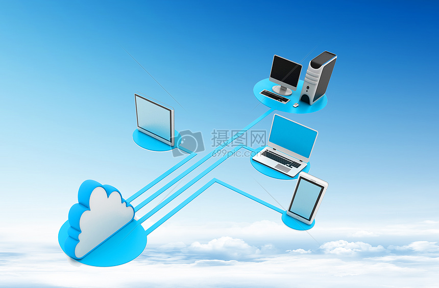 云端计算机科技图片