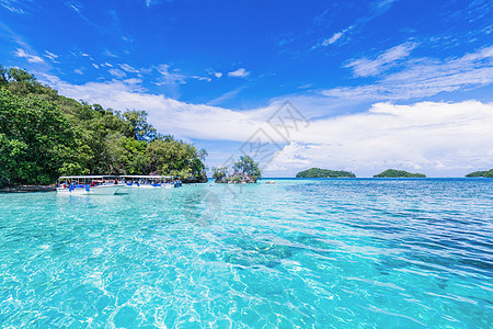 夏天海岛风景旖旎清新背景