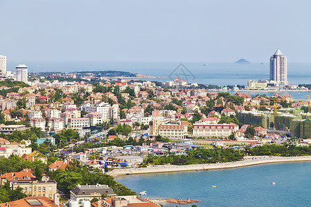 海边无人海滨城市风景背景