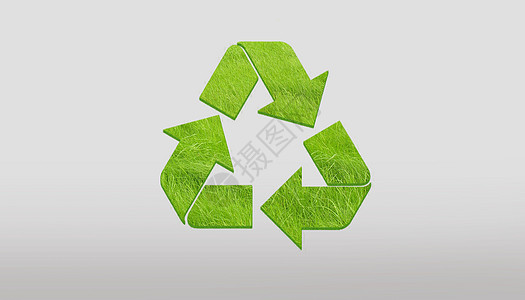 创意绿色背景-回收利用高清图片