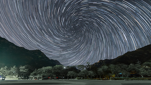 中国星空星星旋转繁星点点背景