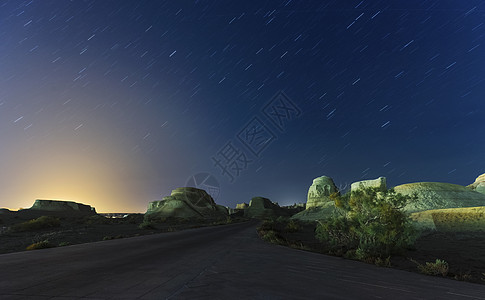 古风星空鬼城之夜背景