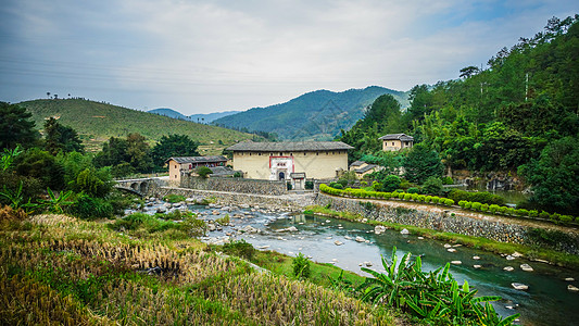 客家山歌福建永定土楼背景