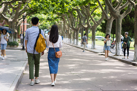 校园人像照片背景图片