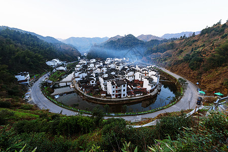 古村庄婺源菊径村背景