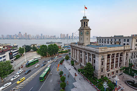 武汉江汉关城市风光背景图片