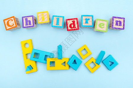 积木游戏六一字母素材背景