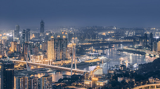 城市夜景城市建筑夜光灯高清图片