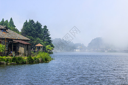 湖光山色背景图片