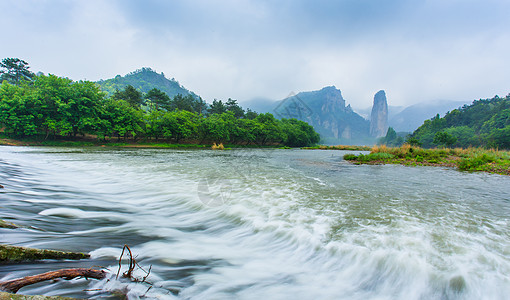 缙云仙都景区青山绿水 自然风光背景