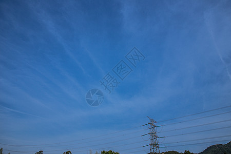 夜晚清新自然电塔天空背景图片