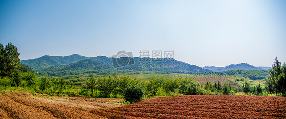 起伏的山脉-全景图片